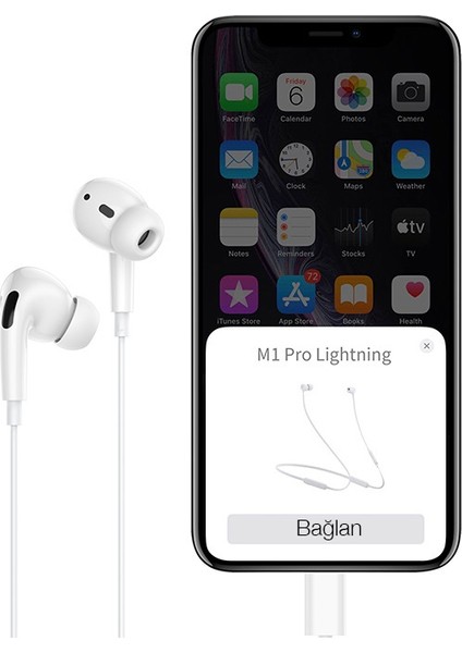 M1 Pro Series iPhone Lightning Kulakiçi Kablolu Kulaklık