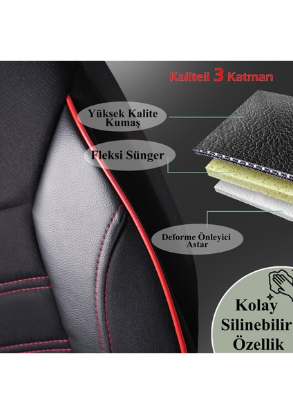 Kia Cerato Eski Kasa Oto Koltuk Kılıfı Seti Simple