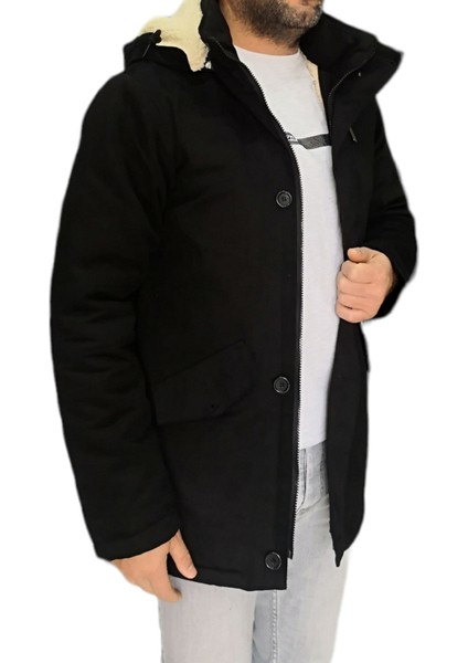 3125 Gabardin Dar Kesim Kaban_siyah