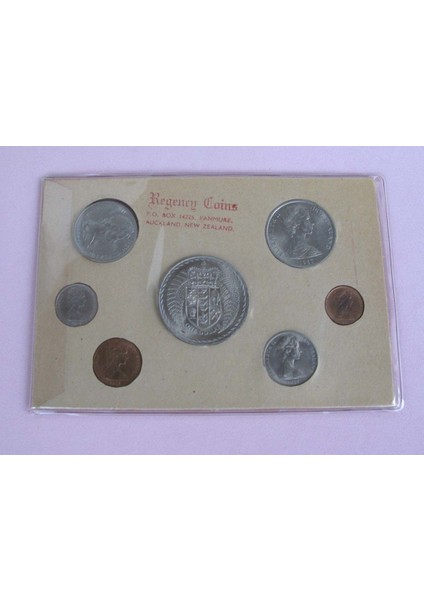 Yenizelandanew Zealand Decimal Type 1967 Coin Set Para Seti *kraliçe