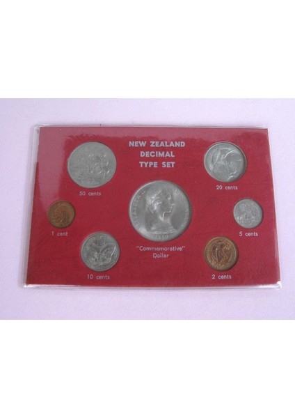 Yenizelandanew Zealand Decimal Type 1967 Coin Set Para Seti *kraliçe