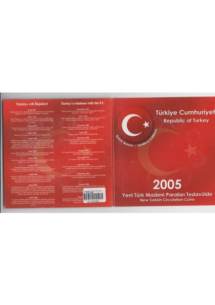Turkey Türkıye 2005 Coin Set Darphane Madenipara Seti