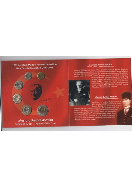 Turkey Türkıye 2005 Coin Set Darphane Madenipara Seti modelleri