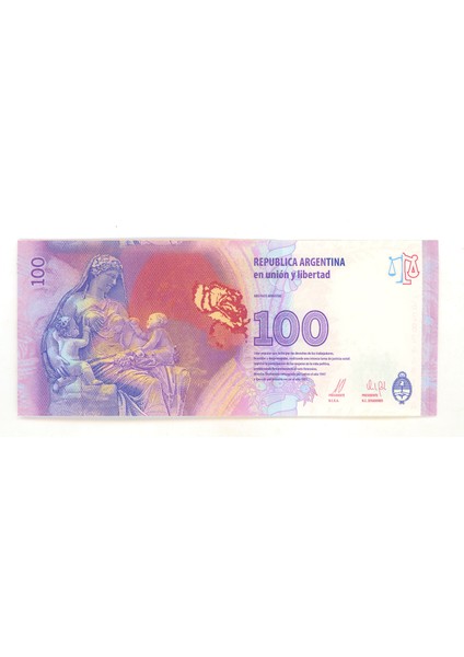 Arjantın 100 Pesos Evita Peron Çil Banknot