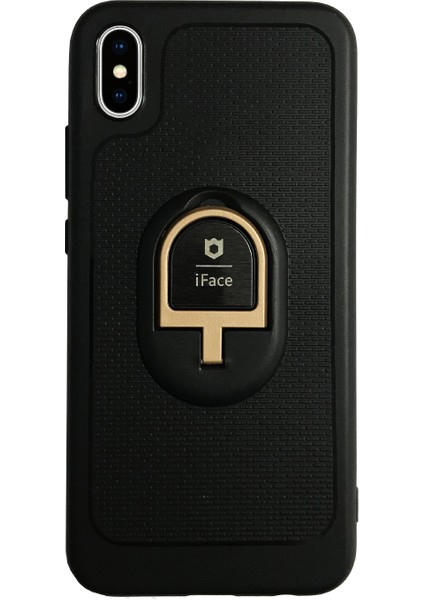 Apple iPhone Xs Max Iface Yüzük Tutuculu Arka Kılıf Halka-Gold