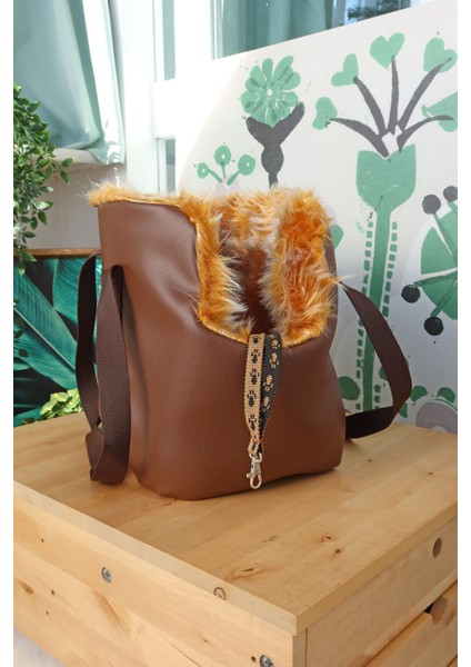 Acı Kahve - Peluş/ Kürk Pet Taşıma Çantası