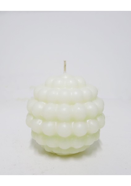 Büyük Ekru Bubble Top Mum(11 cm)