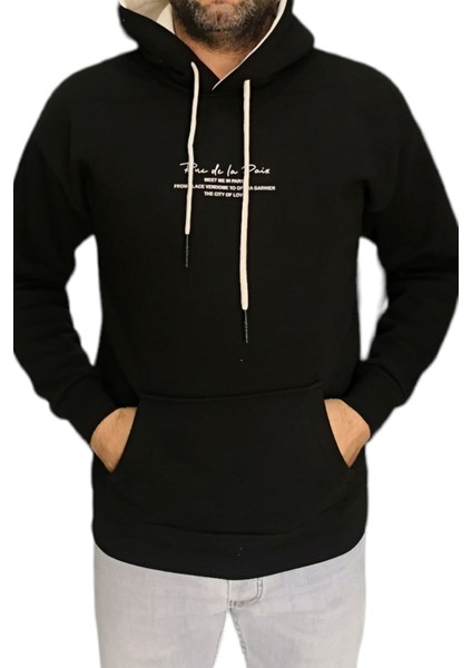 Bay Aygün  3132 Rw De La Kapüşonlu Darkesim Sweatshirt_siyah