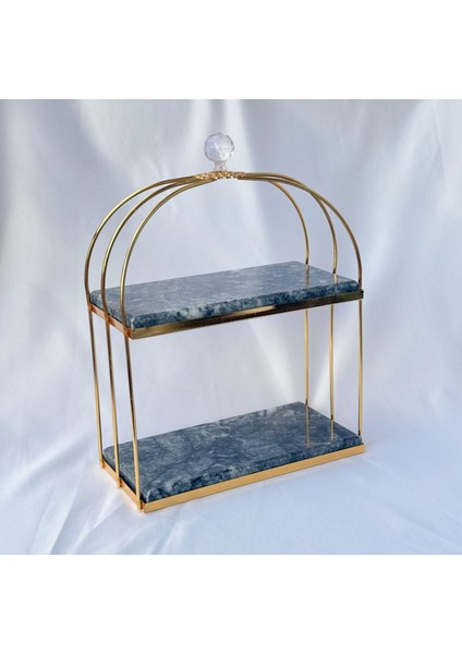 Bem Design İki Katlı Füme Doğal Mermer Banyo, Kozmetik, Takı Düzenleyici, Söz, Nişan Organizer, Sunumluk fiyatları