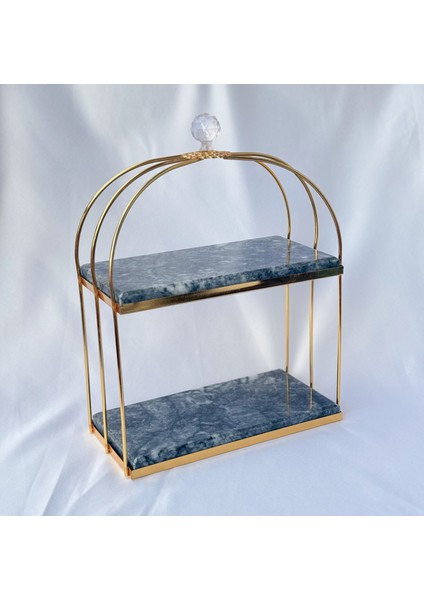 Bem Design İki Katlı Füme Doğal Mermer Banyo, Kozmetik, Takı Düzenleyici, Söz, Nişan Organizer, Sunumluk modelleri