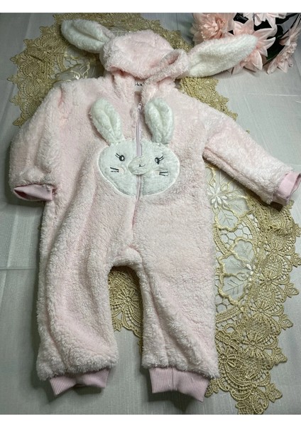 Tavşan Kulaklı Kapüşonlı Welsoft Bebek Tulum