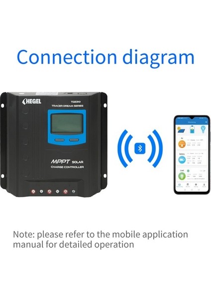 Mppt Solar Şarj Kontrol Cihazı Hegel Bluetooth Bağlantılı 30A 12/24V