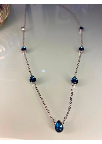 Gümüş Kaplama Çelik Yağmur Damlası Kolye fiyatları