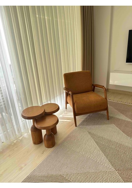Ürgüp Mantar Sehpa 3'lü Set (43 48 53 Cm)