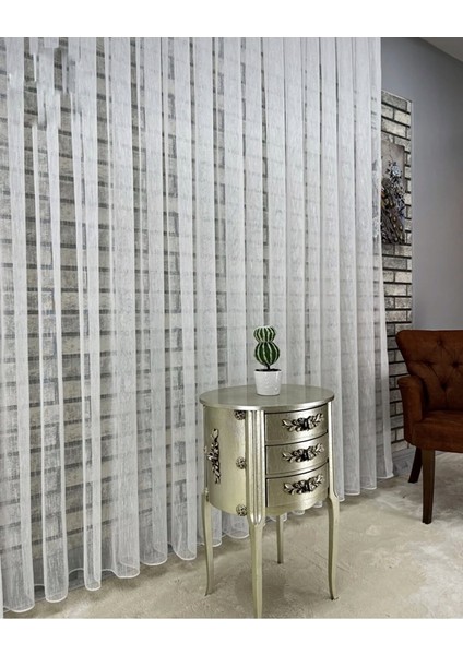Aleyna Home Brillant Şantuk Tül Perde Kullanıma Hazır Normal Pile