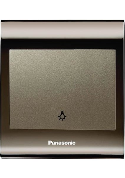 Viko Panasonic Thea Blu Light Anahtar, Çerçeve Una+Füme, Kapak Dore
