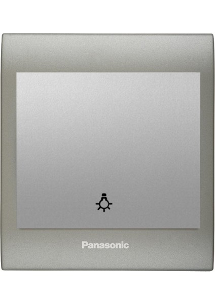 Viko Panasonic Thea Blu Light Anahtar, Çerçeve Inox Matt+Dore, Kapak Metalik Beyaz