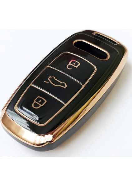 Audi Yeni A4 A5 A6 A7 A8 Q5 Q7 Q8 2019 Smart Siyah Anahtar Kumanda Kabı Kılıfı Oto Anahtarlık modelleri