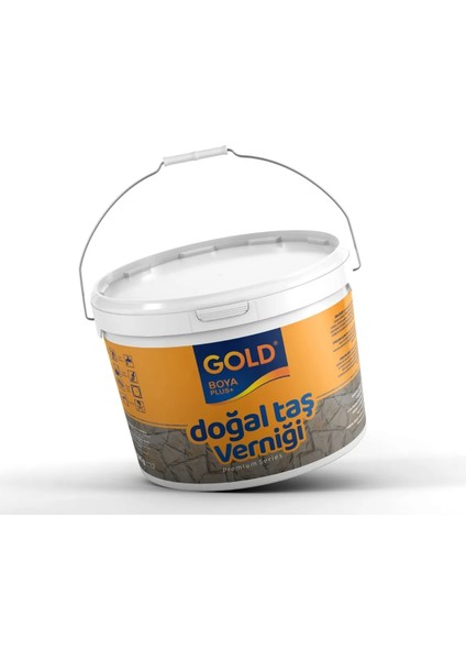 Premium Gold Su Bazlı Parlak Taş Vernik 3 kg