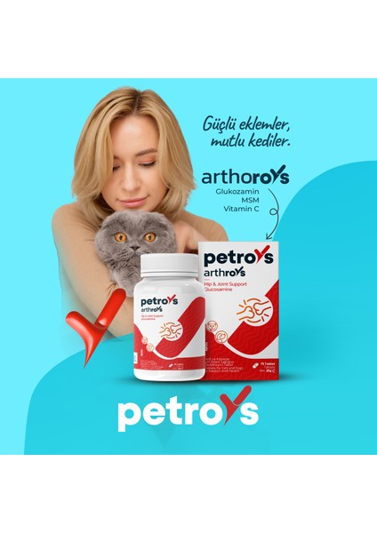 Arthroys Kedi ve Köpekler Için Msm ve Glukozamin Içeren TABLET75 Tablet