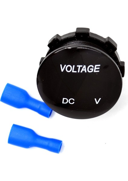 12V 24V Dijital Voltmetre 28MM Mini Yuvarlak 6-32V Arası