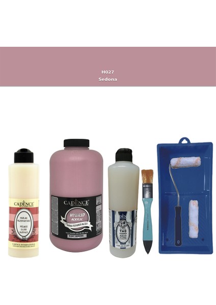 Banyo Mutfak - Multi H - 027 Sedona 2000 ml Parlak Yüzey Ast 500 ml Taş Vernik 500 ml Satenruloset