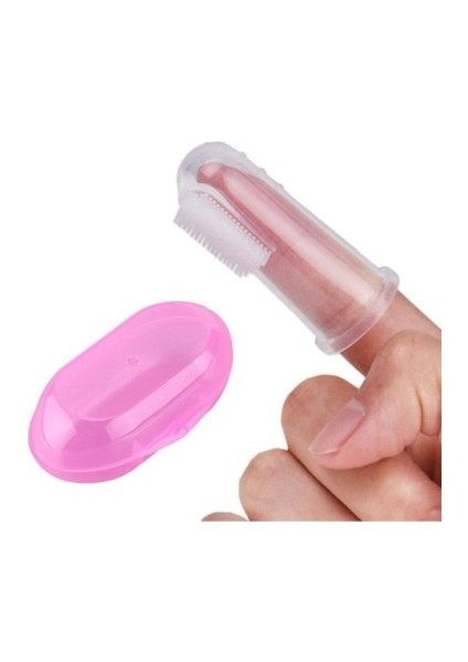Vetugen Pembe Kapaklı Silikon Parmak Fırça