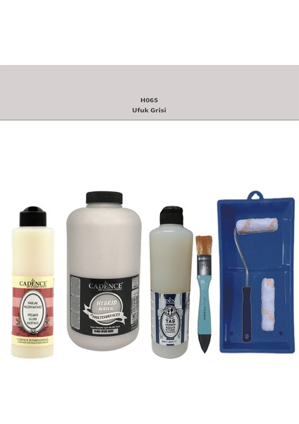 Banyo Mutfak - Multi H - 065 Ufuk gr isi 2000 ml Par Yüzey Ast 500 ml Taş Vernik Mat 500 ml Satenruloset
