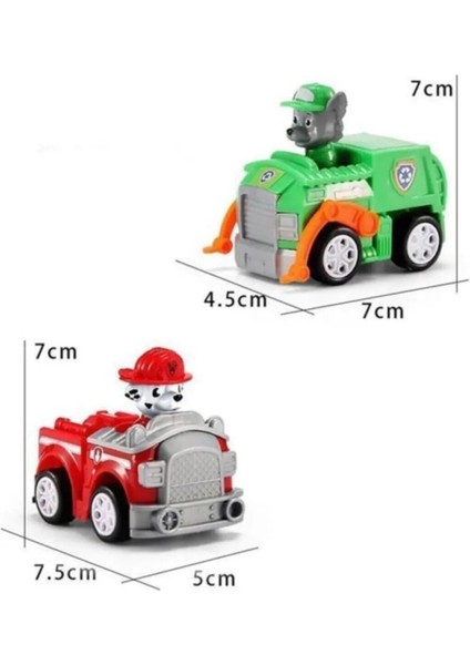 Paw Patrol Oyuncak Görev Araçları 6 Karakter Çek Bırak Araba - Tuka fırsatları