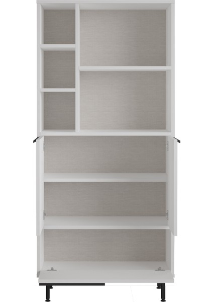 Leena Banyo Dolabı Çok Amaçlı Dolap 3 Kapaklı Metal Ayaklı Beyaz LA9C-W fırsatları