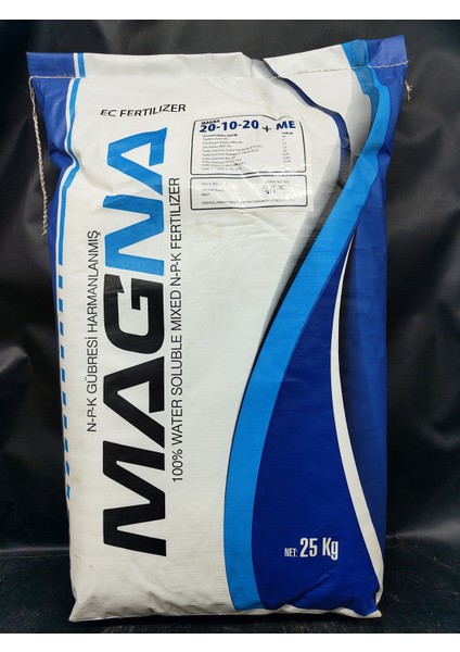 Magna 20.10.20+Me Harmanlanmış Npk Toz Gübre 25 Kg