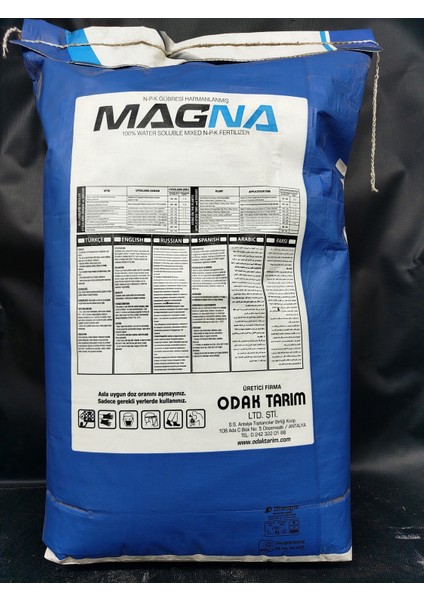 Magna 20.10.20+Me Harmanlanmış Npk Toz Gübre 25 Kg fiyatları