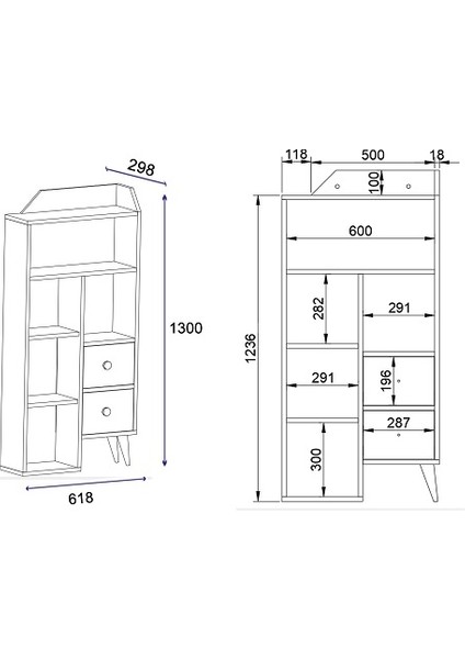 Kitaplık Zerda Beyaz modelleri