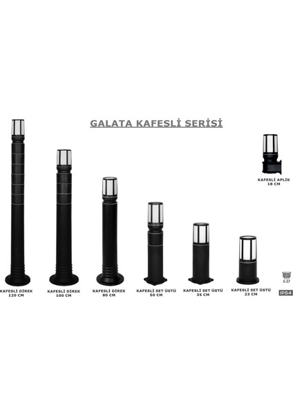 Ucuz Geldi Galata Kafesli Set Üstü Bahçe Lambası Zita Bahçe Aydınlatması  23 Cm Set Üstü Aydınlatma