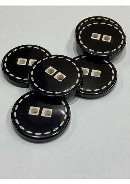 Kaban Mont Düğmesi / Dikiş Model / 6 Lı Set / 3,5 cm