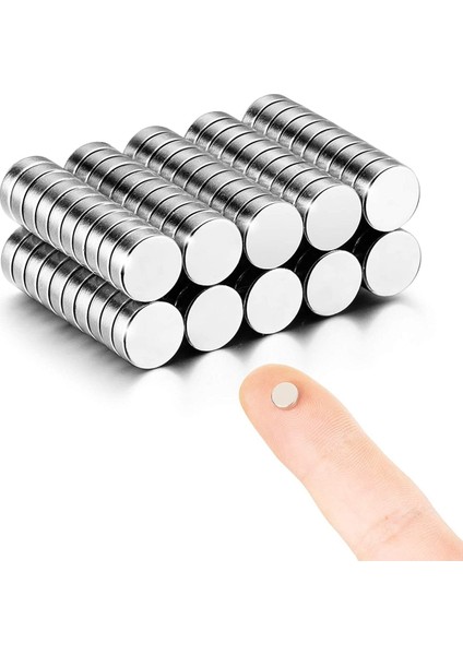100 Adet Yuvarlak Neodyum Mıknatıs Magnetler Çap:5mm Kalınlık 1,5 mm