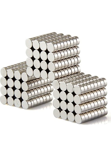 100 Adet Yuvarlak Neodyum Mıknatıs Magnetler Çap:5mm Kalınlık 1,5 mm