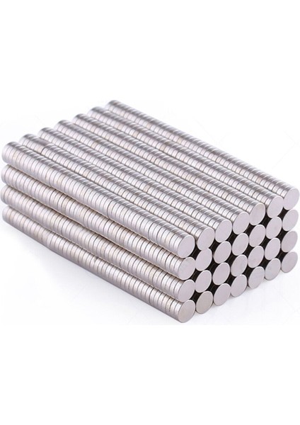 100 Adet Yuvarlak Neodyum Mıknatıs Magnetler Çap:5mm Kalınlık 1,5 mm