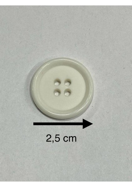 Trençkot Mont Düğmesi Italyan Düğme 6 Lı Set Beyaz 2,5 cm fiyatları