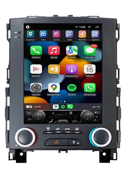 Renault Megane 4 Tesla Androidauto Carplay Multimedya 2022-2023 6gb Ram + 128GB Hafıza modelleri