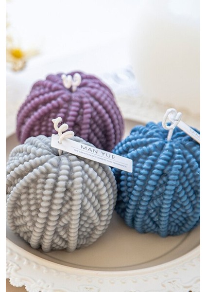 Örgü Yumak Mum Kalıbı