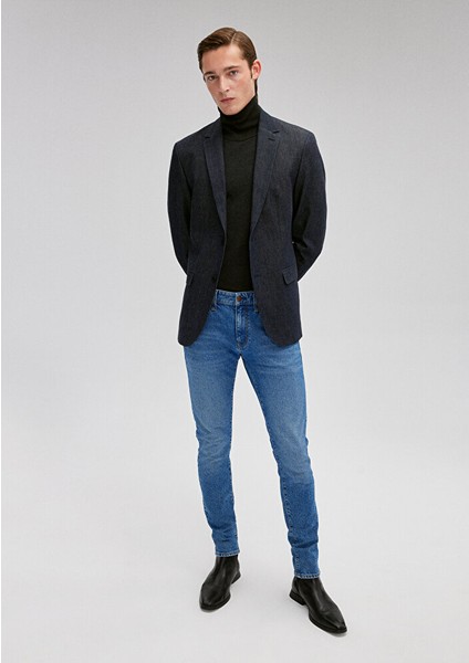 Kvnç Koyu Mavi Jean Pantolon