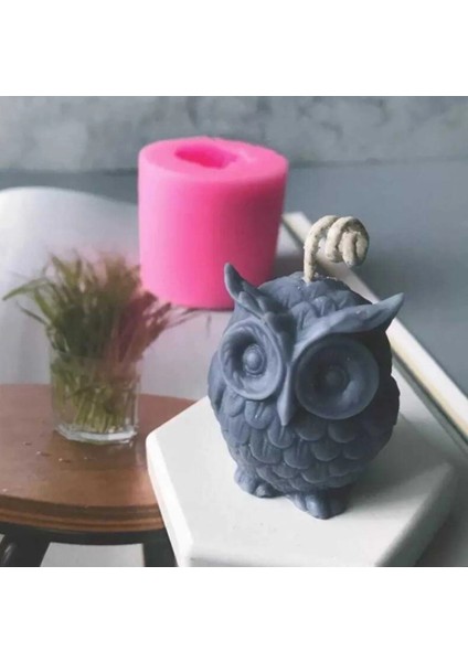 Baykuş Silikon Mum Kokulutaş Silikon Kalıbı