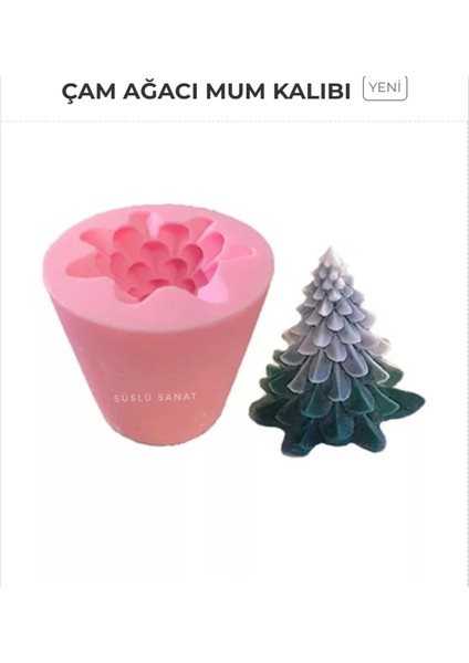 Çam Ağacı Yılbaşı Modeli 2 Silikon Kalıbı fiyatları