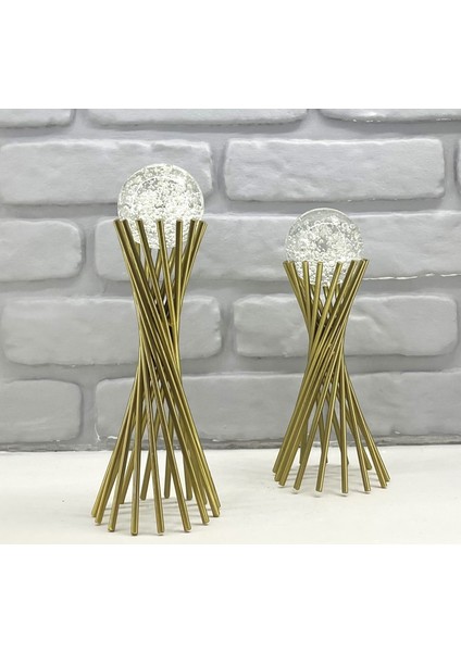 Eskitme Metal 2'li Set Salon Burgu Model Kristal Baloncuklu Cam Toplu Aksesuar Dekorasyon Biblo Obje fiyatları