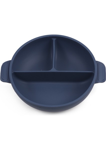 Silikon Beslenme Seti Vakumlu Silikon Mama Tabağı, Paslanmaz Çelik Çatal-Kaşık ve Saklama Kutusu / Lacivert Renk modelleri