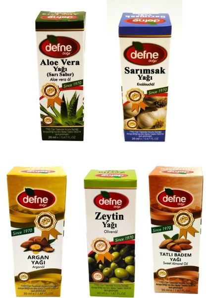 Sakal Bakım Yağı Seti T.badem-Sarımsak-Argan-Zeytin Yağı-Aloe Vera