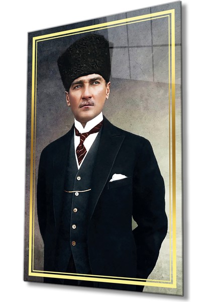 Atatürk Cam Tablo Dayanıklı Cam