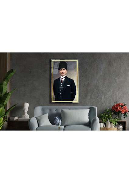 Atatürk Cam Tablo Dayanıklı Cam