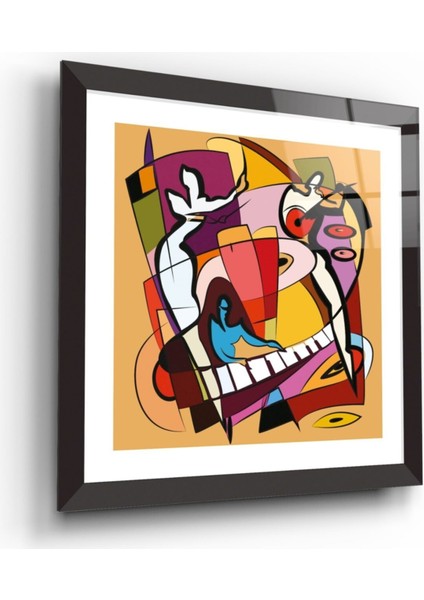 Soyut Desenler Cam Tablo